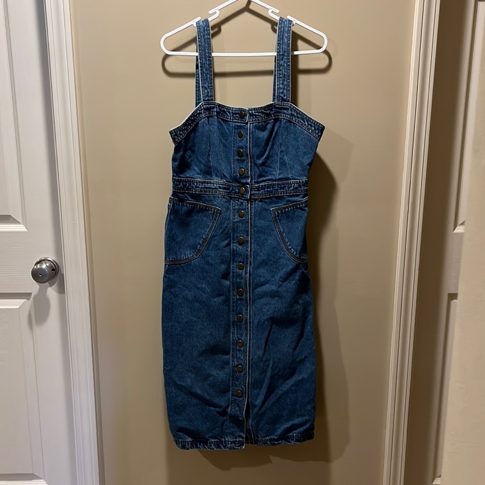 Denim Overall Dress Size Medium
